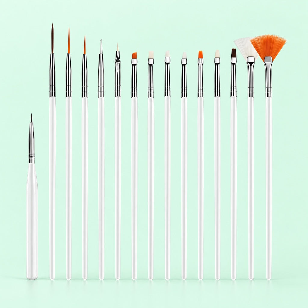 Nail Art Brush Set, 15 Piece