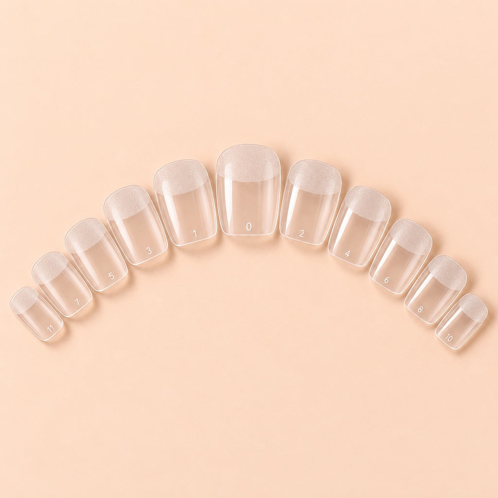 Soft Gel Nail Tips, Short Square, 550 Count