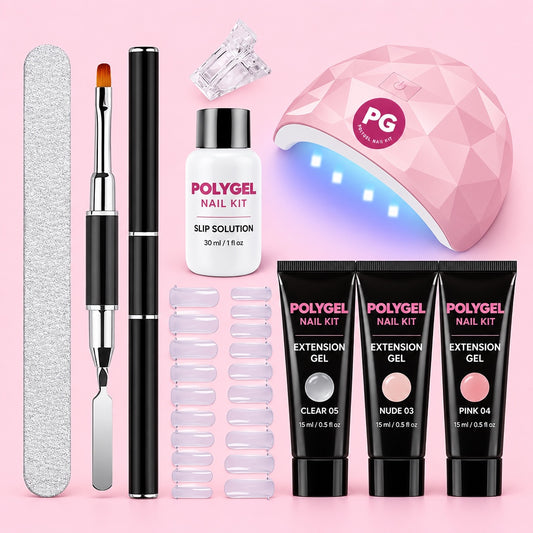 PolyGel Nail Kit with LED Lamp