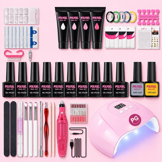 Gel Polish Kit with Lamp and Drill