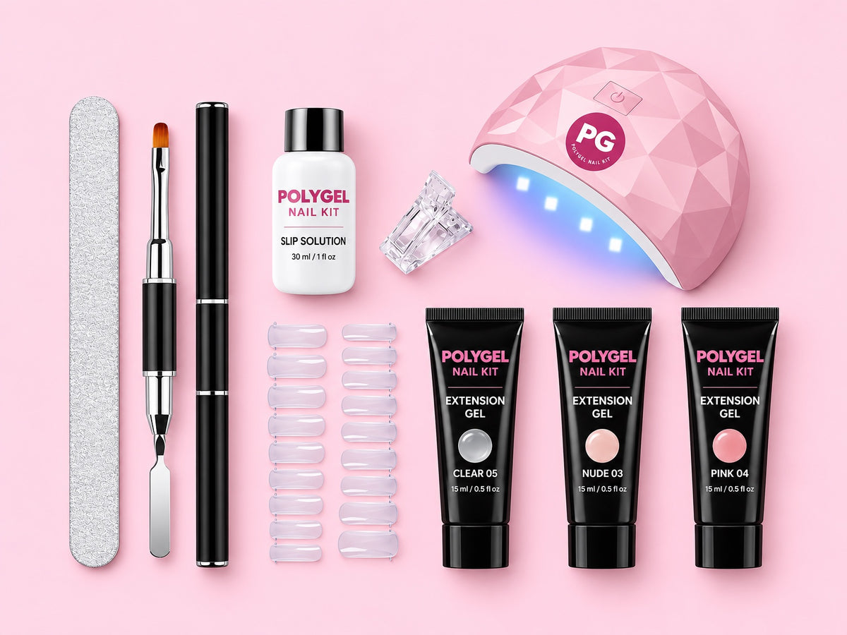 PolyGel Nail Kit with LED Lamp