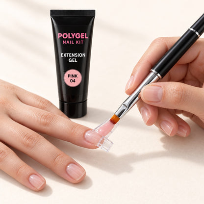 PolyGel Nail Kit with LED Lamp