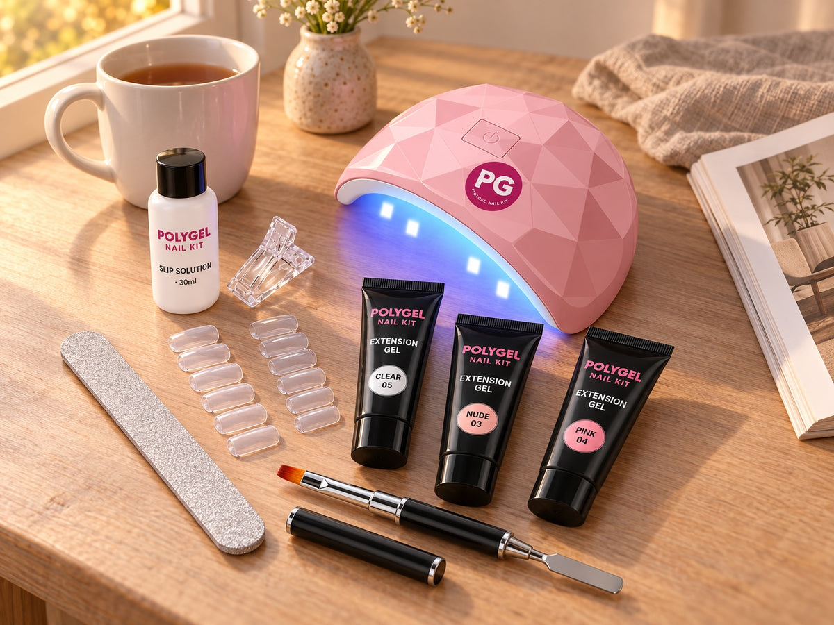 PolyGel Nail Kit with LED Lamp