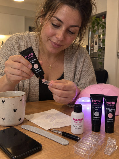 PolyGel Nail Kit with LED Lamp
